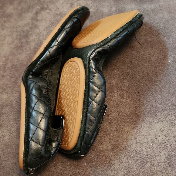 Yosi Samra Size 7 Flats Foldable Stylish Black Quilted Ballet Flats - Picture 5 of 11